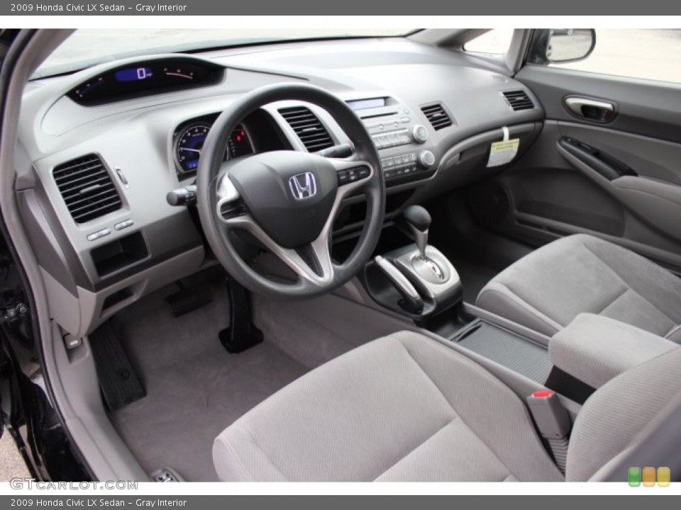 Gray Interior Prime Interior for the 2009 Honda Civic LX Sedan #77777168