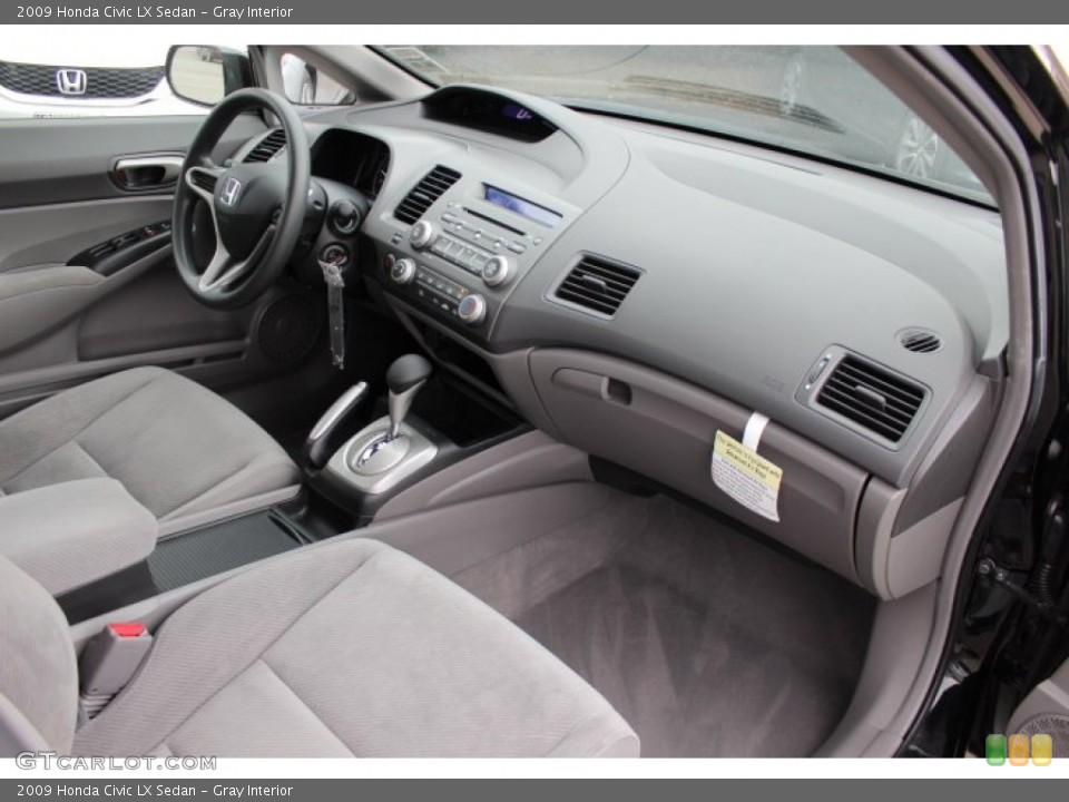 Gray Interior Dashboard for the 2009 Honda Civic LX Sedan #77777408