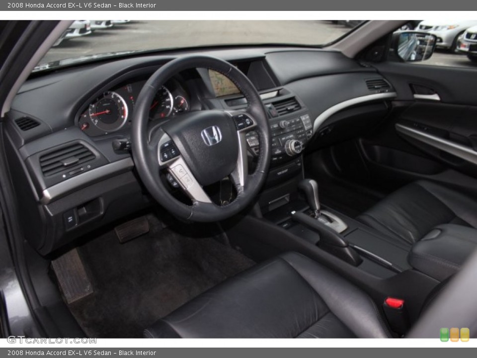 Black Interior Prime Interior for the 2008 Honda Accord EX-L V6 Sedan #77778278