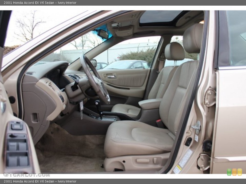Ivory Interior Front Seat for the 2001 Honda Accord EX V6 Sedan #77779445