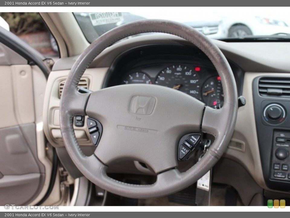 Ivory Interior Steering Wheel for the 2001 Honda Accord EX V6 Sedan #77779535