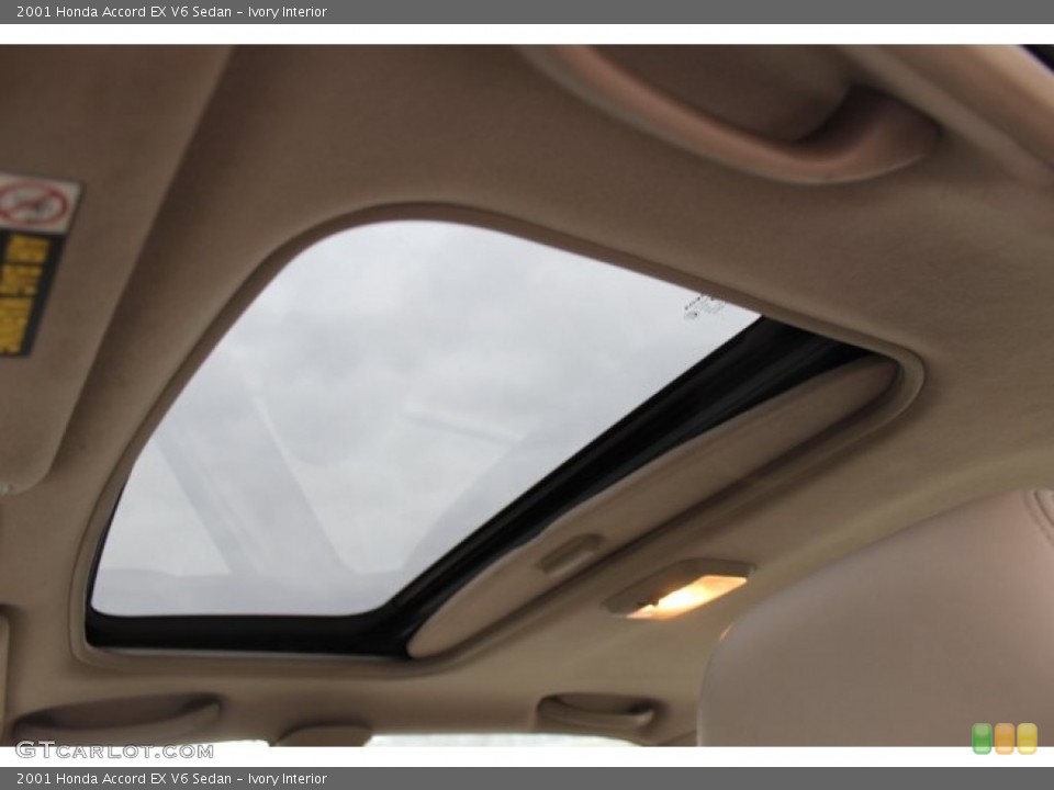 Ivory Interior Sunroof for the 2001 Honda Accord EX V6 Sedan #77779574