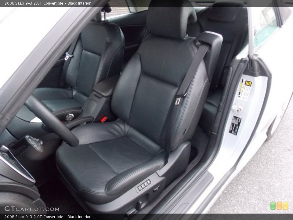 Black Interior Front Seat for the 2008 Saab 9-3 2.0T Convertible #77785589