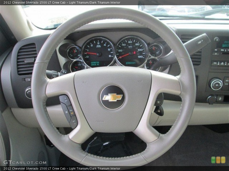 Light Titanium/Dark Titanium Interior Steering Wheel for the 2012 Chevrolet Silverado 1500 LT Crew Cab #77785651