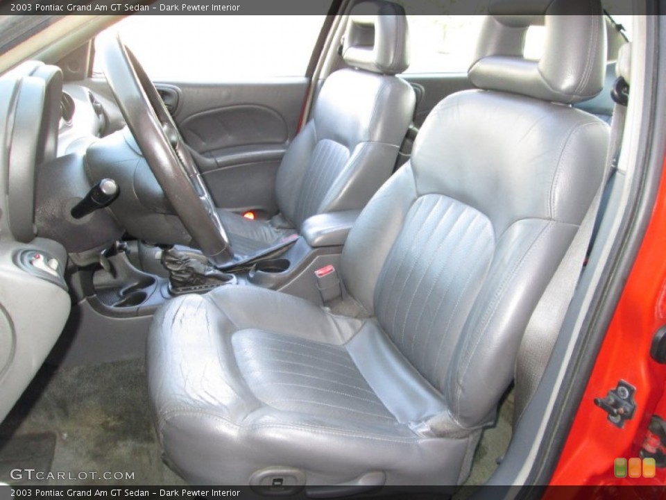 Dark Pewter Interior Front Seat for the 2003 Pontiac Grand Am GT Sedan #77785658