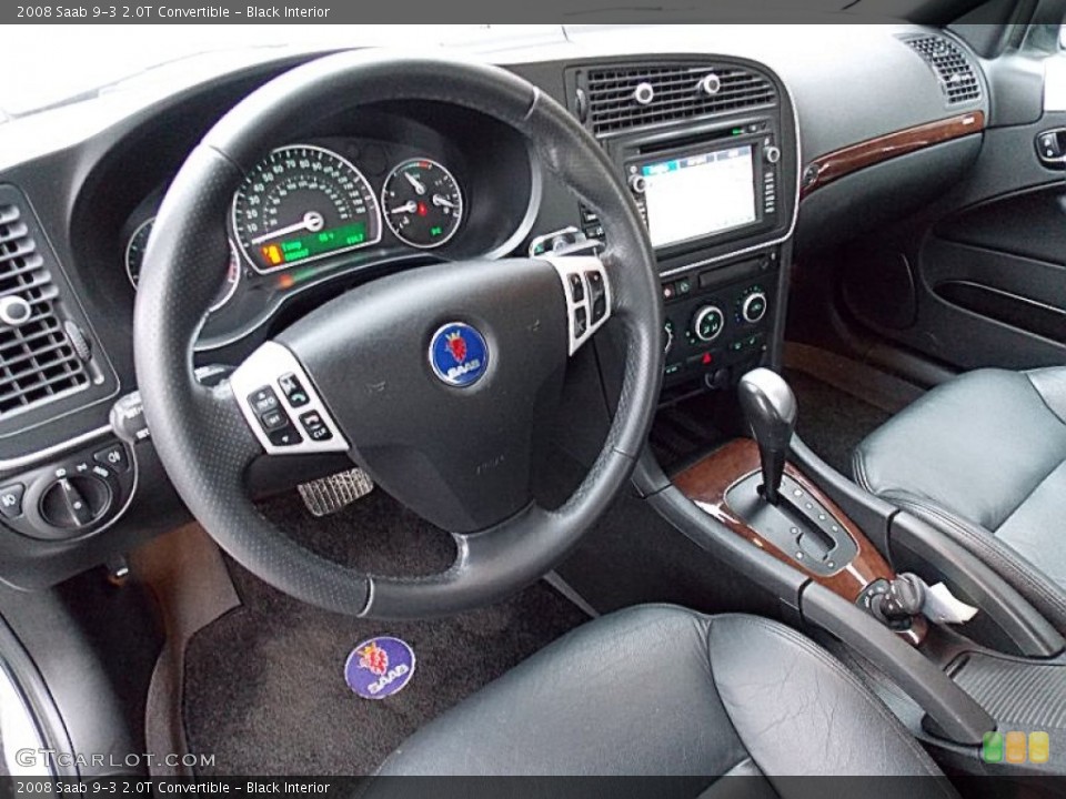 Black Interior Dashboard for the 2008 Saab 9-3 2.0T Convertible #77785661