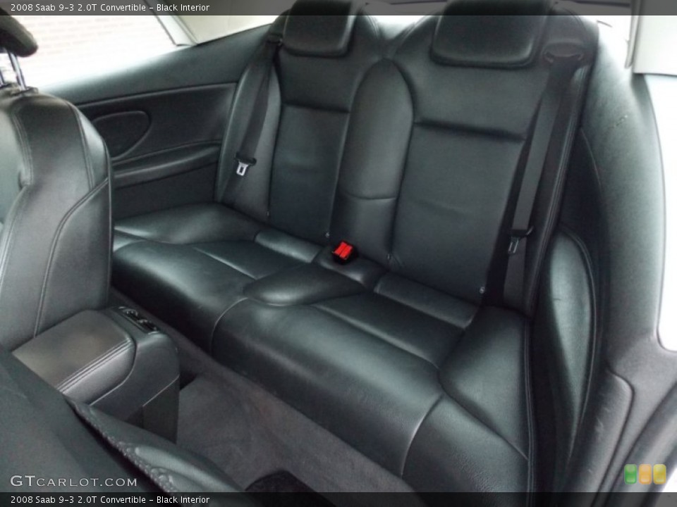 Black Interior Rear Seat for the 2008 Saab 9-3 2.0T Convertible #77785671