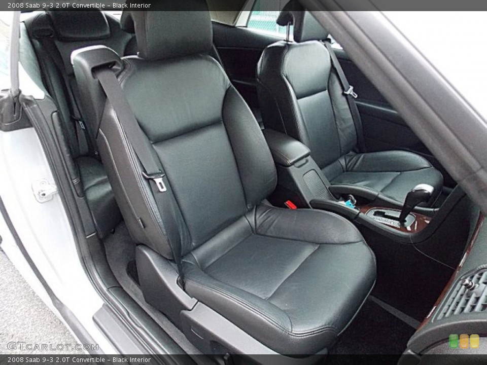Black Interior Front Seat for the 2008 Saab 9-3 2.0T Convertible #77785733