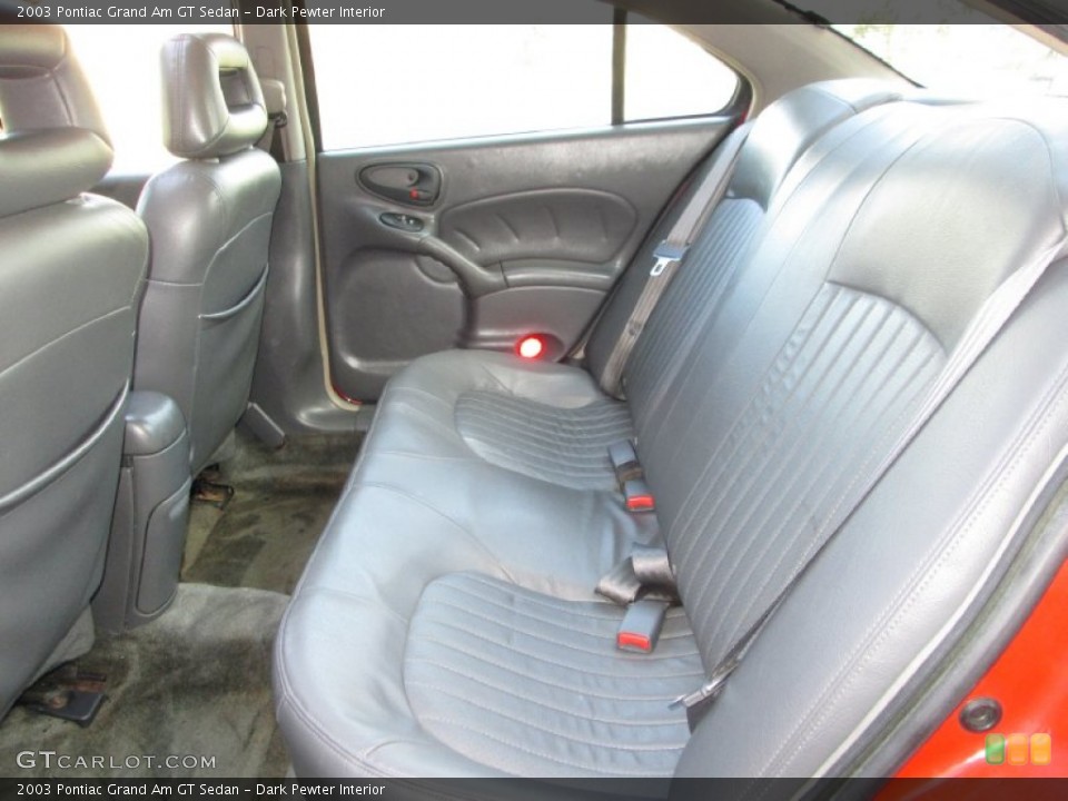 Dark Pewter Interior Rear Seat for the 2003 Pontiac Grand Am GT Sedan #77785743