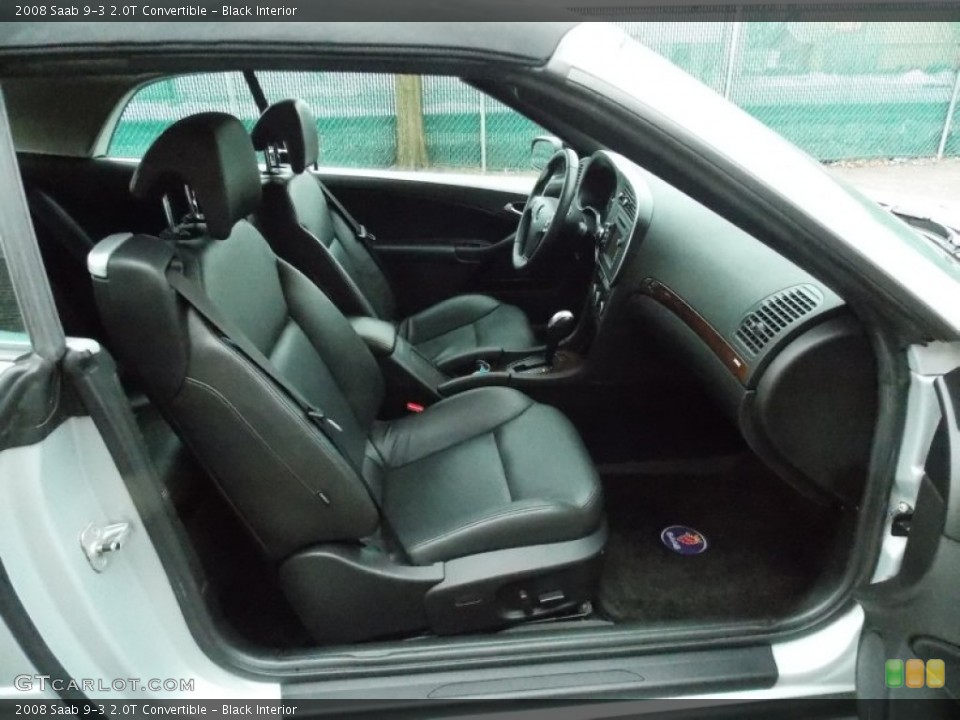 Black Interior Front Seat for the 2008 Saab 9-3 2.0T Convertible #77785754