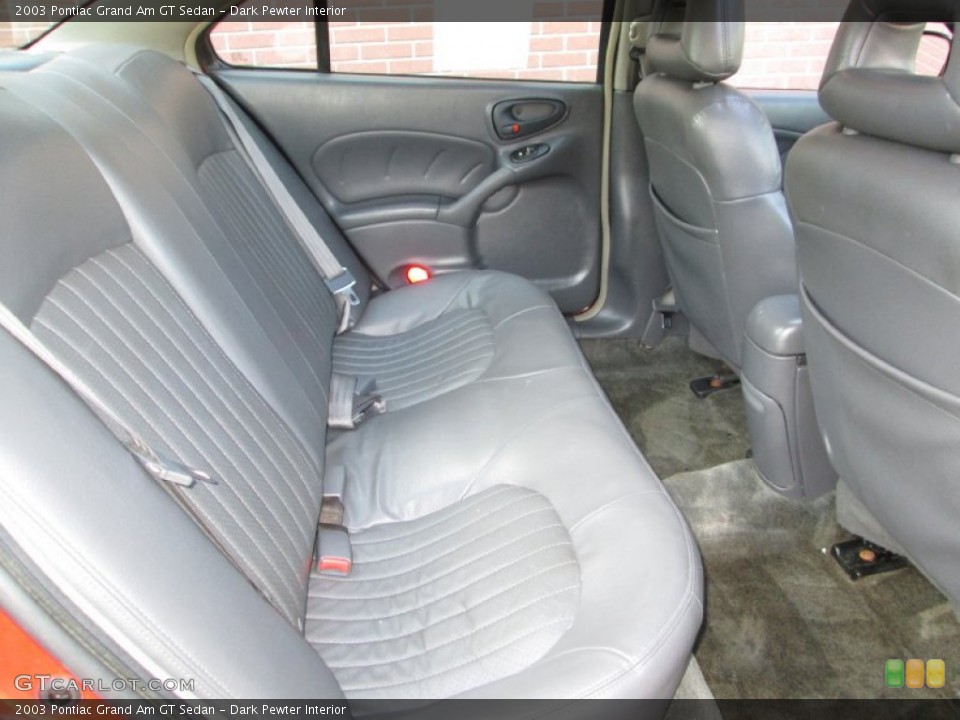 Dark Pewter Interior Rear Seat for the 2003 Pontiac Grand Am GT Sedan #77785766