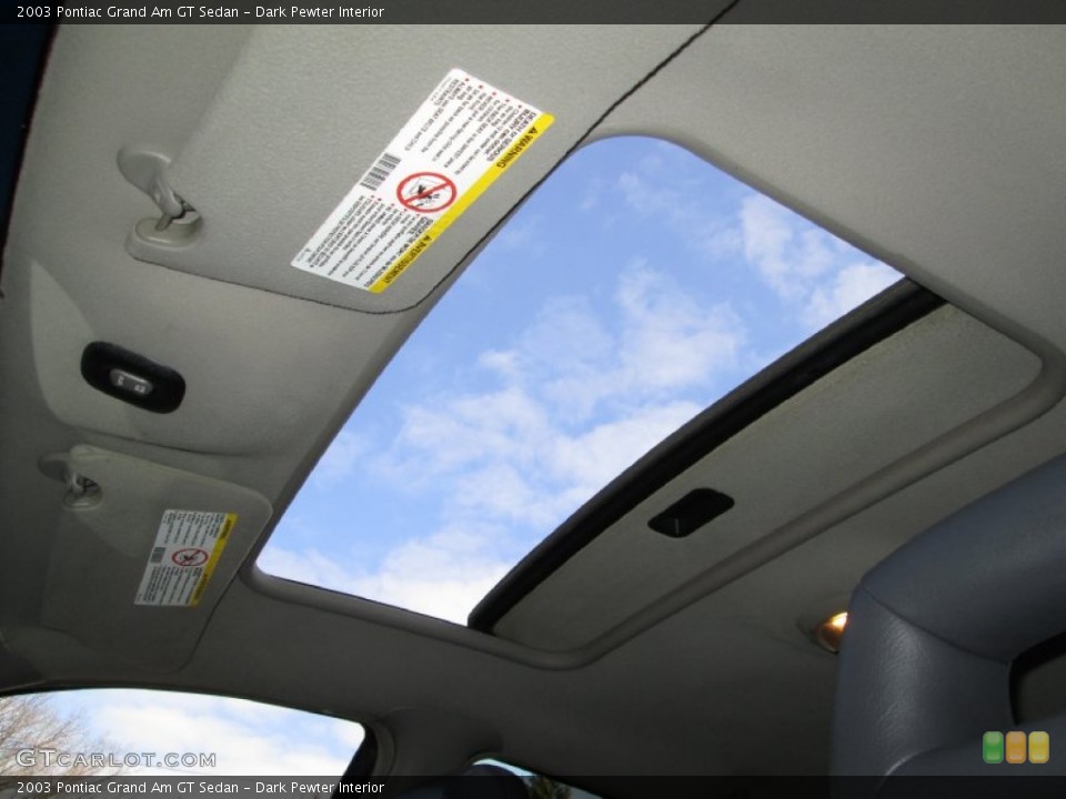 Dark Pewter Interior Sunroof for the 2003 Pontiac Grand Am GT Sedan #77785786