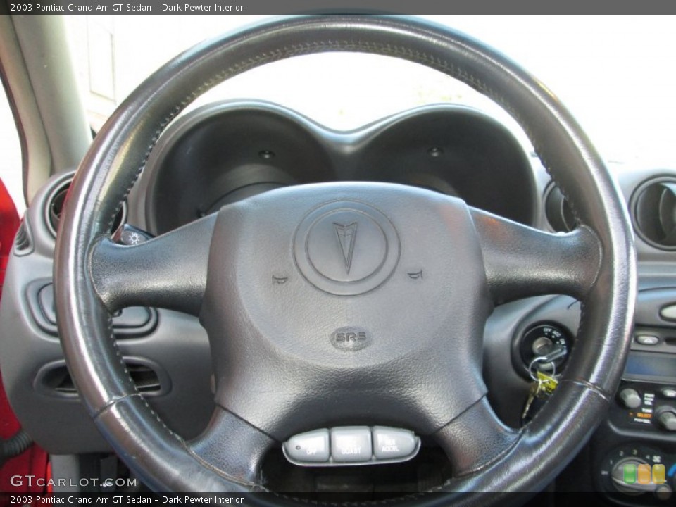 Dark Pewter Interior Steering Wheel for the 2003 Pontiac Grand Am GT Sedan #77785843