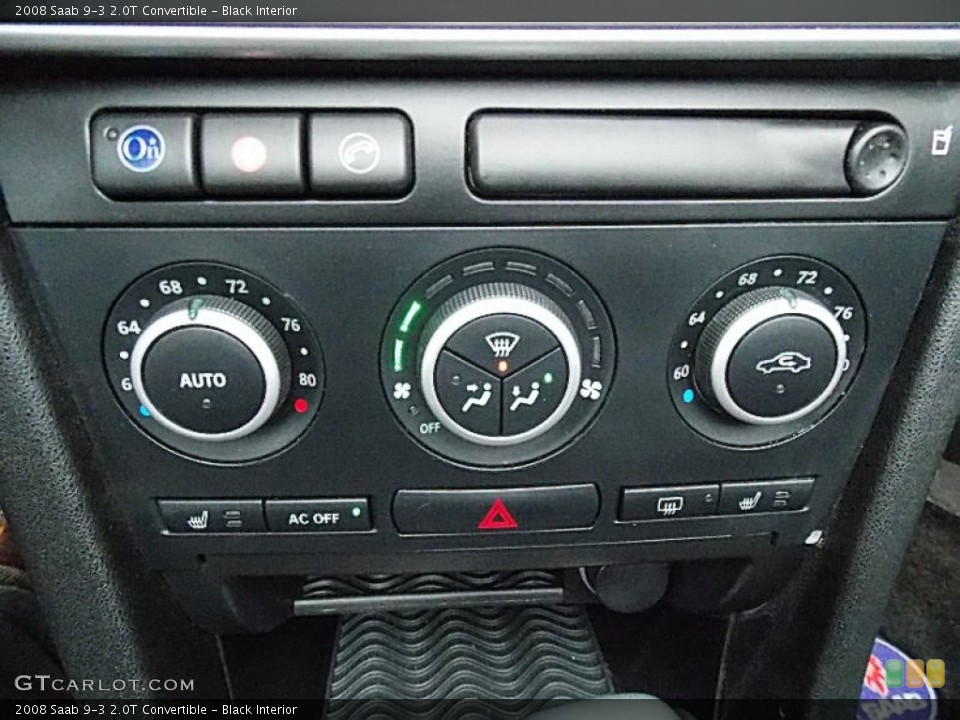 Black Interior Controls for the 2008 Saab 9-3 2.0T Convertible #77785903