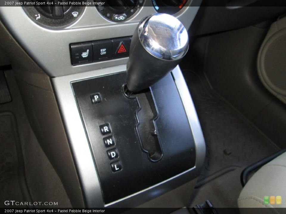 Pastel Pebble Beige Interior Transmission for the 2007 Jeep Patriot Sport 4x4 #77786646