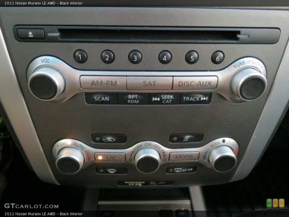 Black Interior Controls for the 2011 Nissan Murano LE AWD #77786711