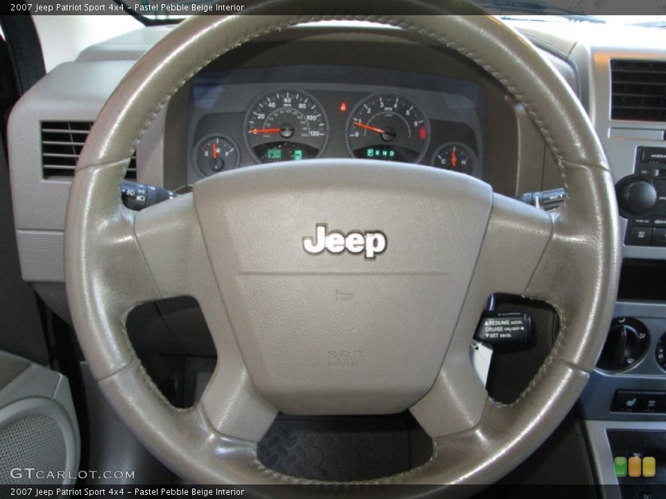 Pastel Pebble Beige Interior Steering Wheel for the 2007 Jeep Patriot Sport 4x4 #77786729