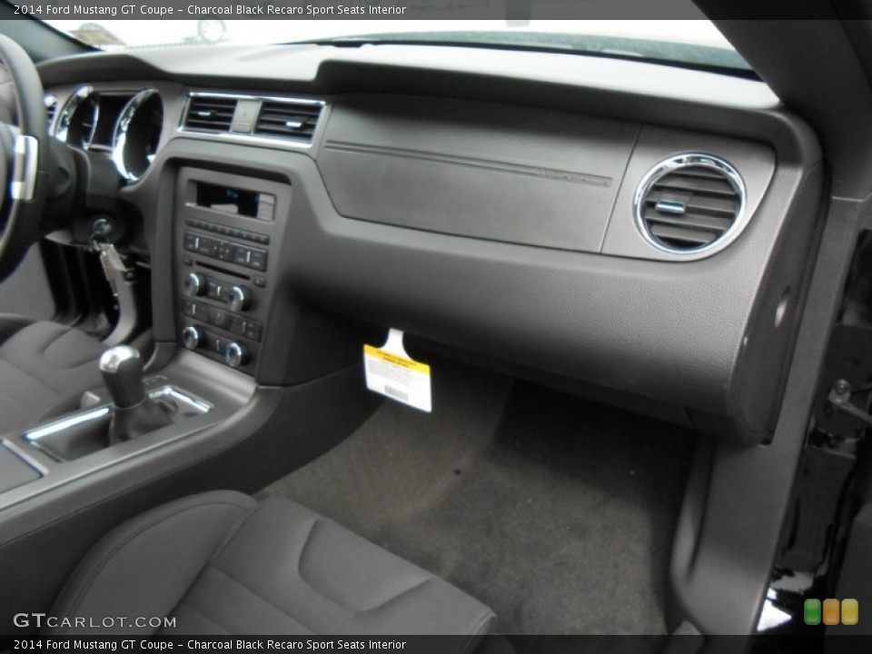 Charcoal Black Recaro Sport Seats Interior Dashboard for the 2014 Ford Mustang GT Coupe #77787284