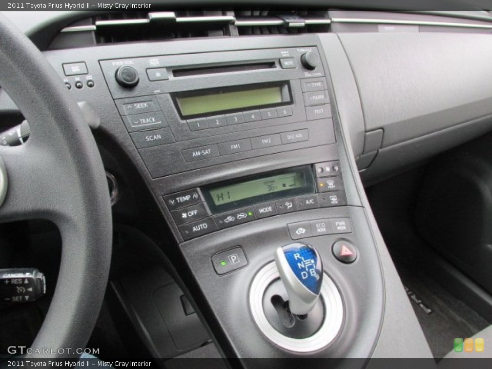 Misty Gray Interior Controls for the 2011 Toyota Prius Hybrid II #77787337