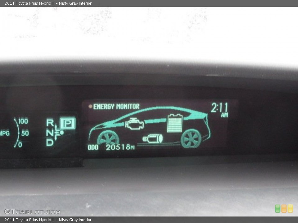 Misty Gray Interior Gauges for the 2011 Toyota Prius Hybrid II #77787507
