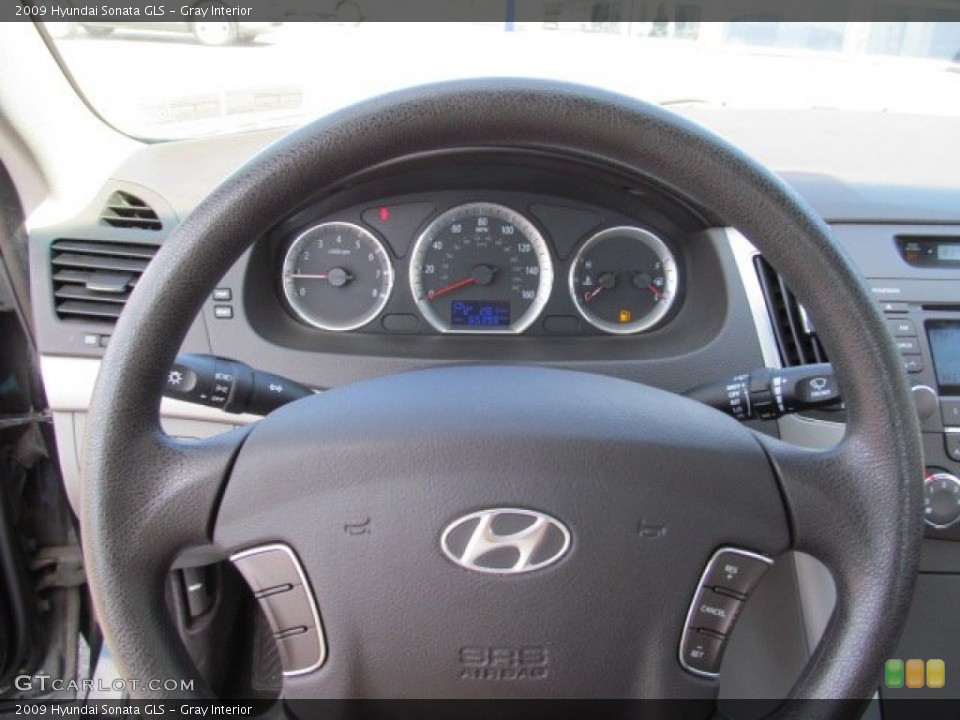 Gray Interior Steering Wheel for the 2009 Hyundai Sonata GLS #77788712