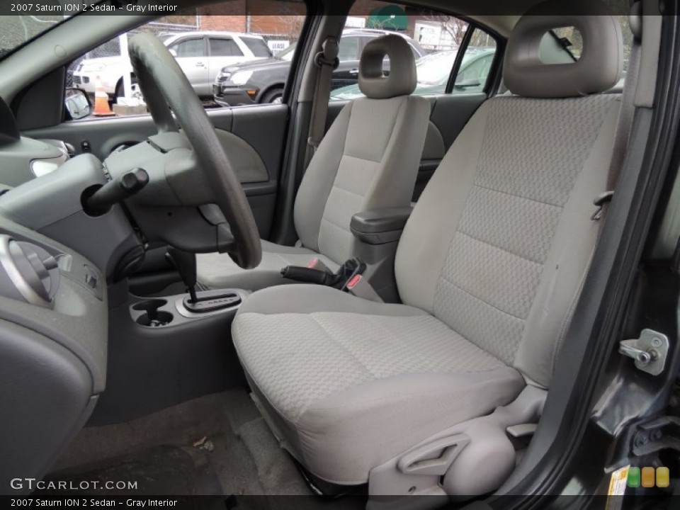 Gray Interior Front Seat for the 2007 Saturn ION 2 Sedan #77789201