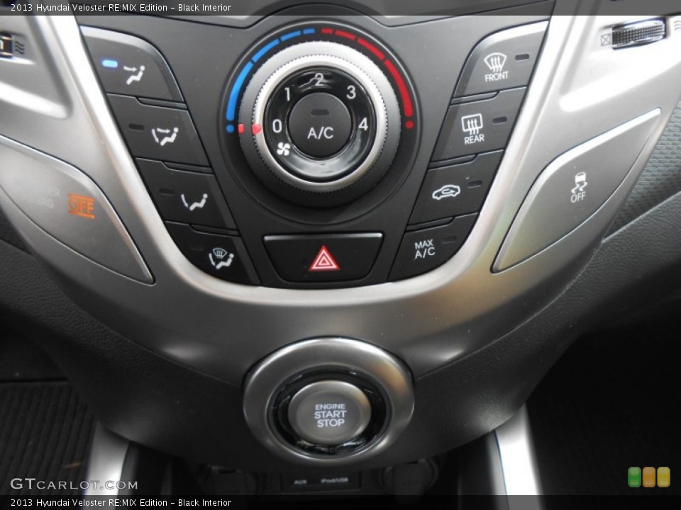 Black Interior Controls for the 2013 Hyundai Veloster RE:MIX Edition #77789990