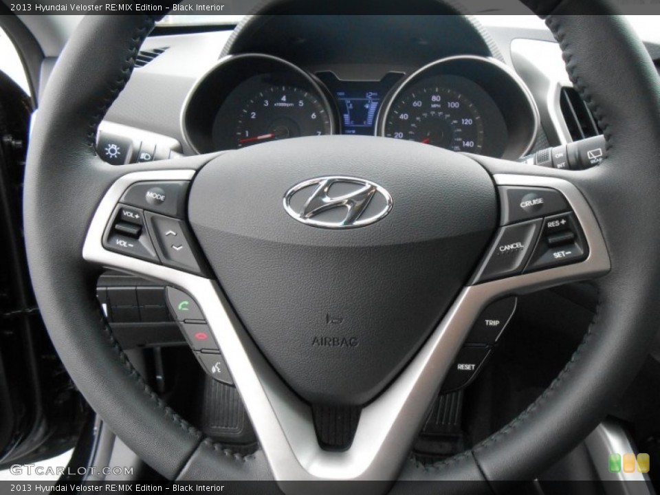 Black Interior Steering Wheel for the 2013 Hyundai Veloster RE:MIX Edition #77790069