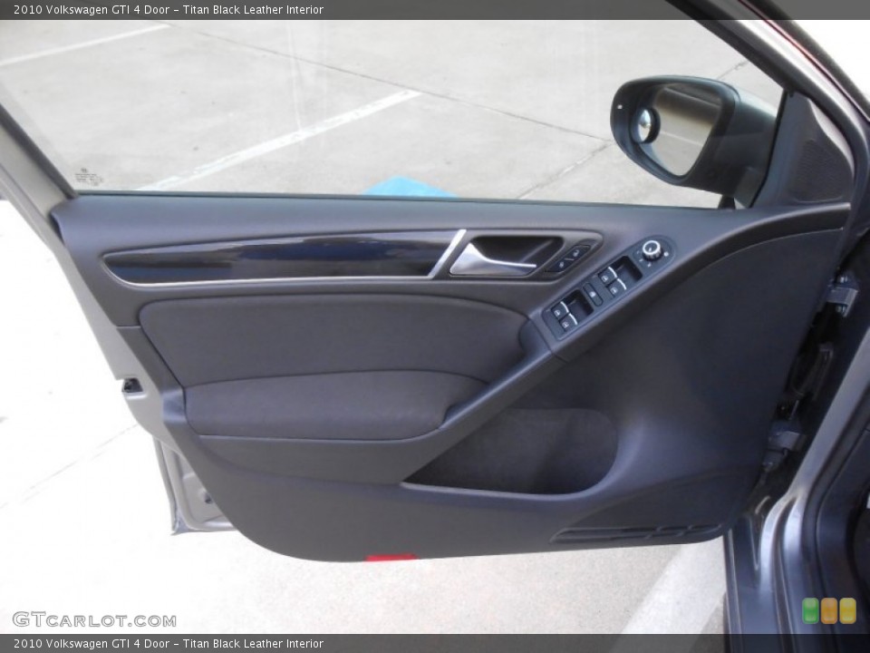 Titan Black Leather Interior Door Panel for the 2010 Volkswagen GTI 4 Door #77791200