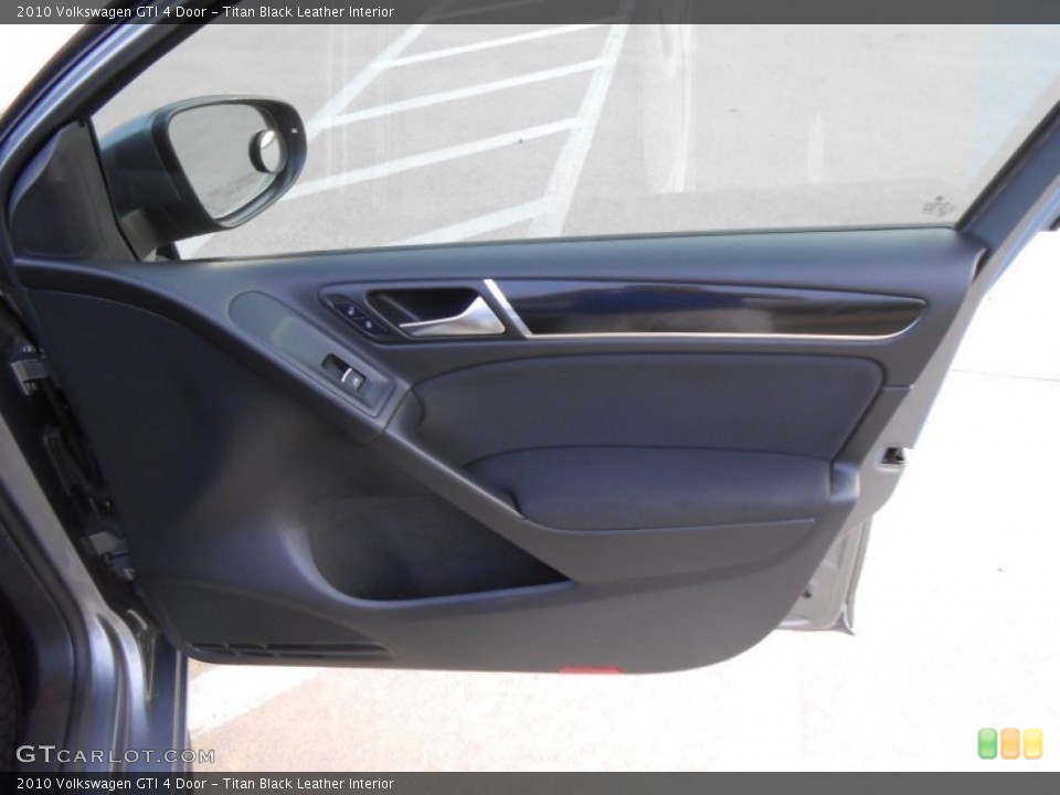 Titan Black Leather Interior Door Panel for the 2010 Volkswagen GTI 4 Door #77791310