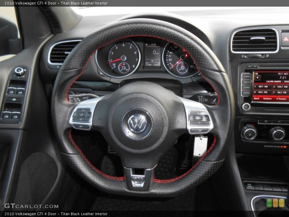 Titan Black Leather Interior Steering Wheel for the 2010 Volkswagen GTI 4 Door #77791476