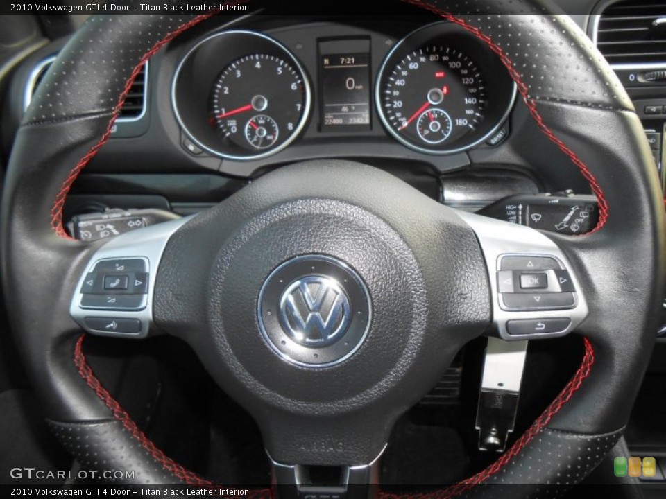 Titan Black Leather Interior Steering Wheel for the 2010 Volkswagen GTI 4 Door #77791496