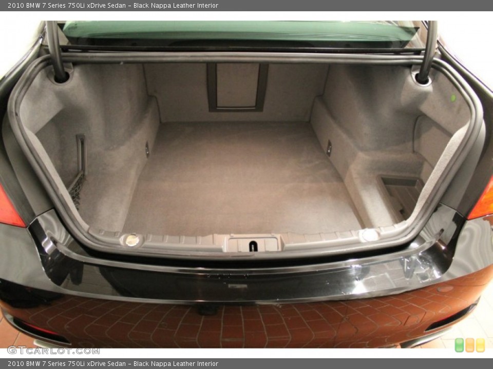Black Nappa Leather Interior Trunk for the 2010 BMW 7 Series 750Li xDrive Sedan #77792527