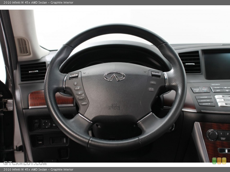 Graphite Interior Steering Wheel for the 2010 Infiniti M 45x AWD Sedan #77793899