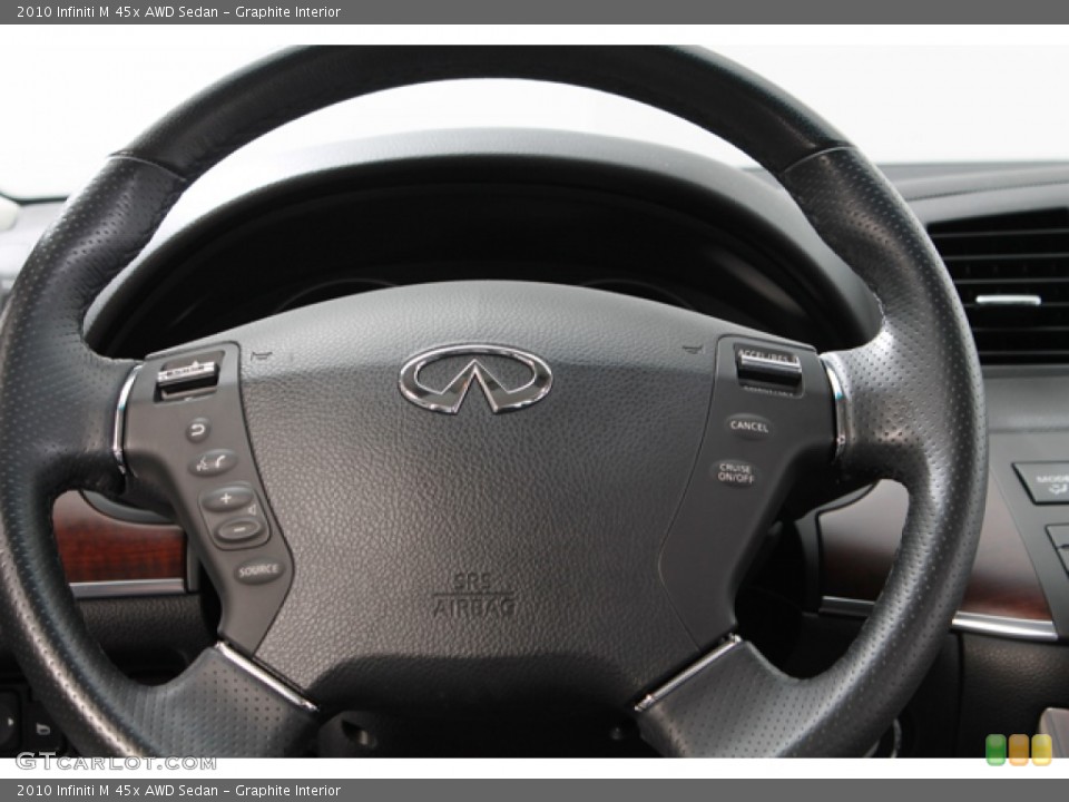 Graphite Interior Steering Wheel for the 2010 Infiniti M 45x AWD Sedan #77793918