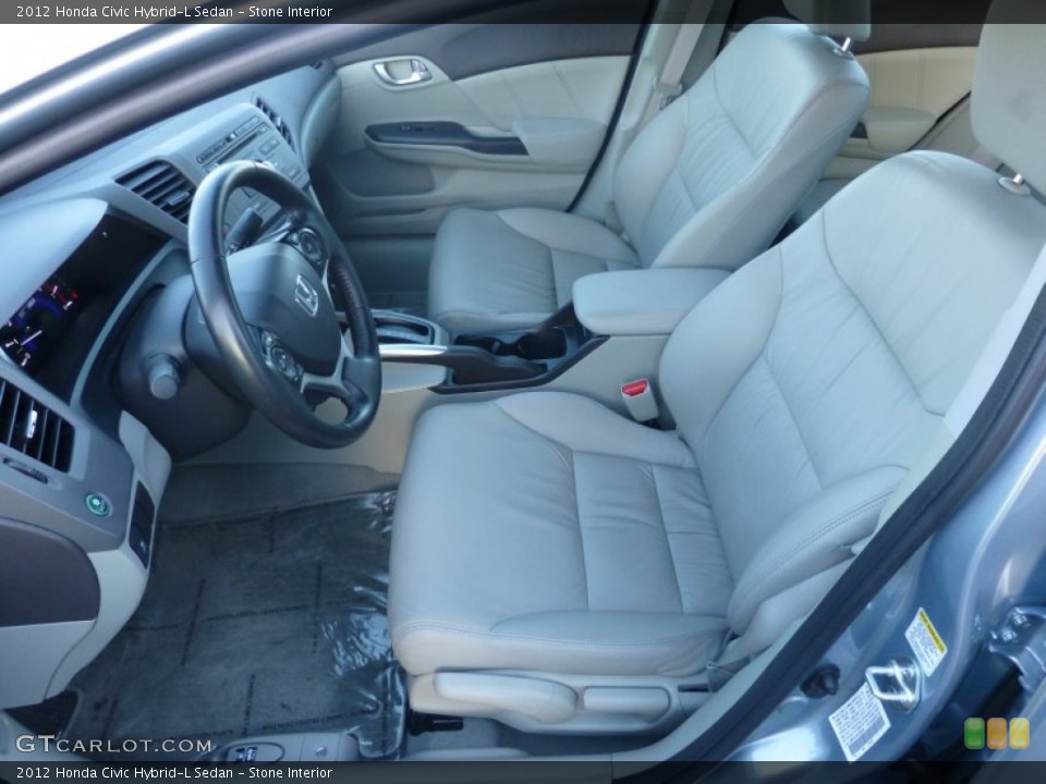 Stone Interior Photo for the 2012 Honda Civic Hybrid-L Sedan #77793956