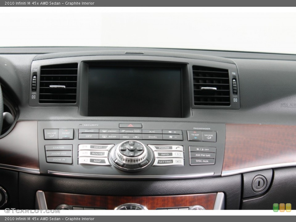Graphite Interior Controls for the 2010 Infiniti M 45x AWD Sedan #77793968