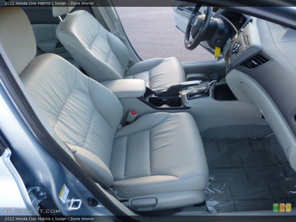 Stone Interior Front Seat for the 2012 Honda Civic Hybrid-L Sedan #77794061