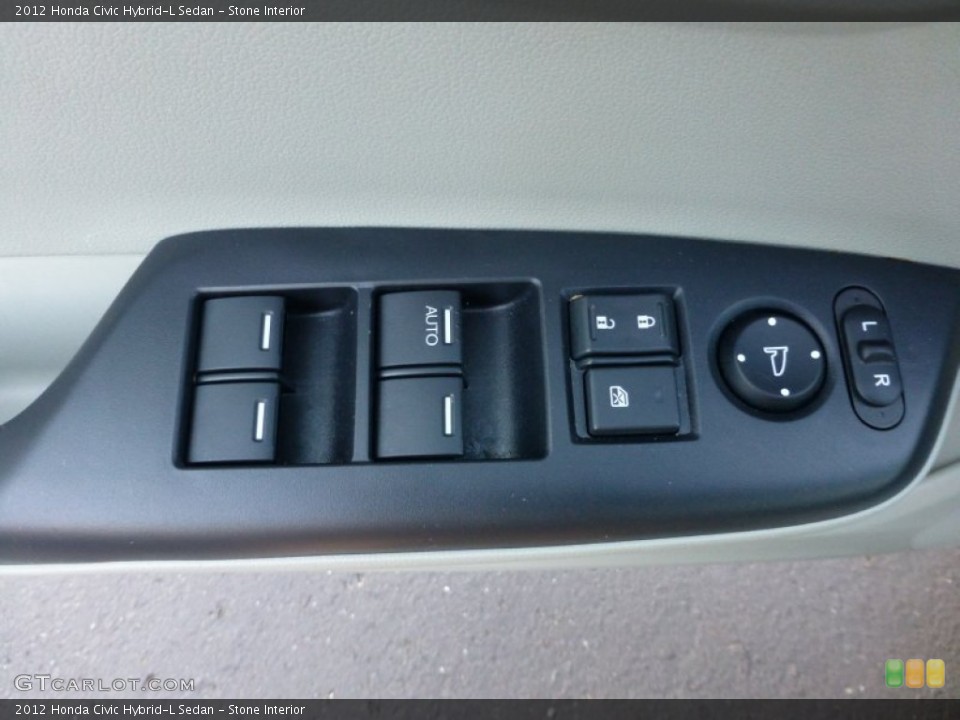 Stone Interior Controls for the 2012 Honda Civic Hybrid-L Sedan #77794096