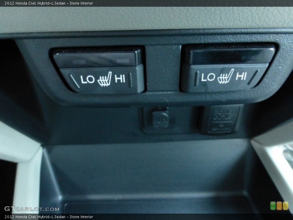 Stone Interior Controls for the 2012 Honda Civic Hybrid-L Sedan #77794118