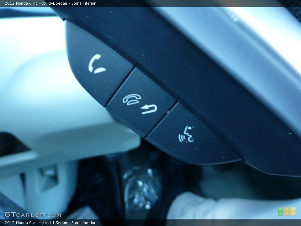 Stone Interior Controls for the 2012 Honda Civic Hybrid-L Sedan #77794136