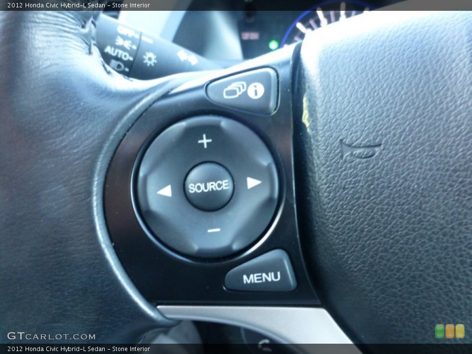 Stone Interior Controls for the 2012 Honda Civic Hybrid-L Sedan #77794157