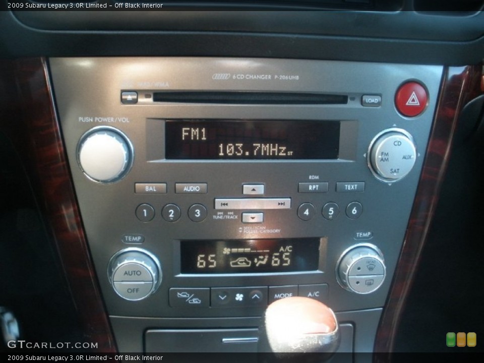 Off Black Interior Audio System for the 2009 Subaru Legacy 3.0R Limited #77797859