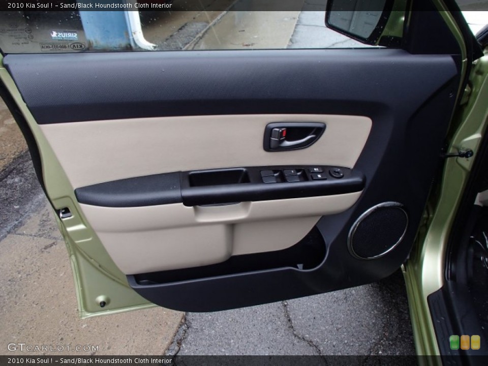 Sand/Black Houndstooth Cloth Interior Door Panel for the 2010 Kia Soul ! #77797907