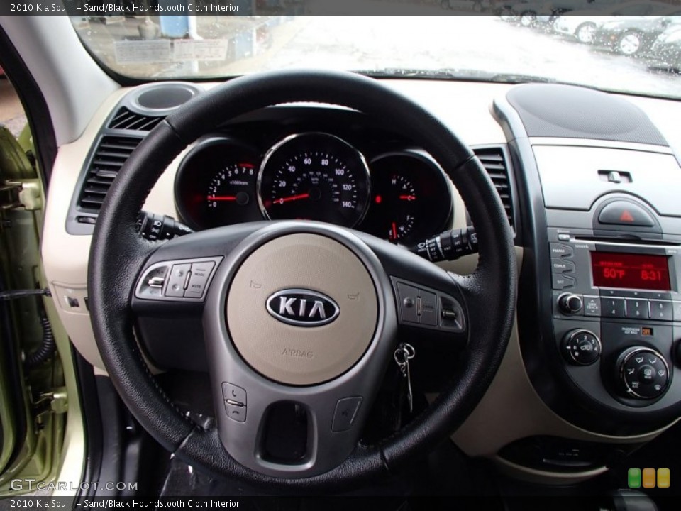 Sand/Black Houndstooth Cloth Interior Steering Wheel for the 2010 Kia Soul ! #77798035