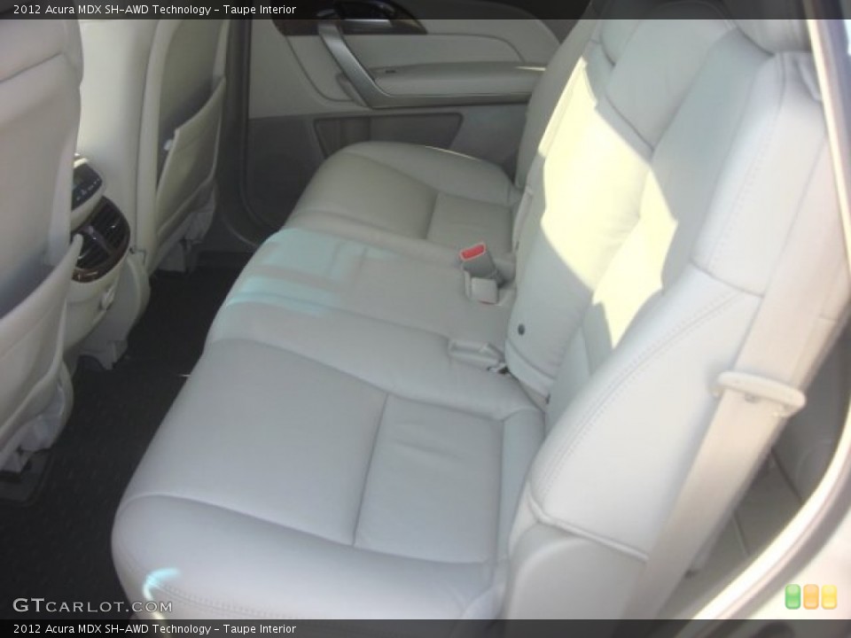 Taupe Interior Rear Seat for the 2012 Acura MDX SH-AWD Technology #77798535