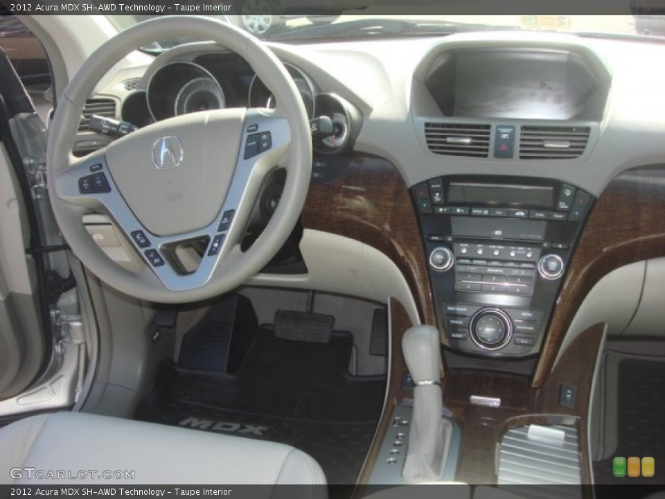 Taupe Interior Dashboard for the 2012 Acura MDX SH-AWD Technology #77798601