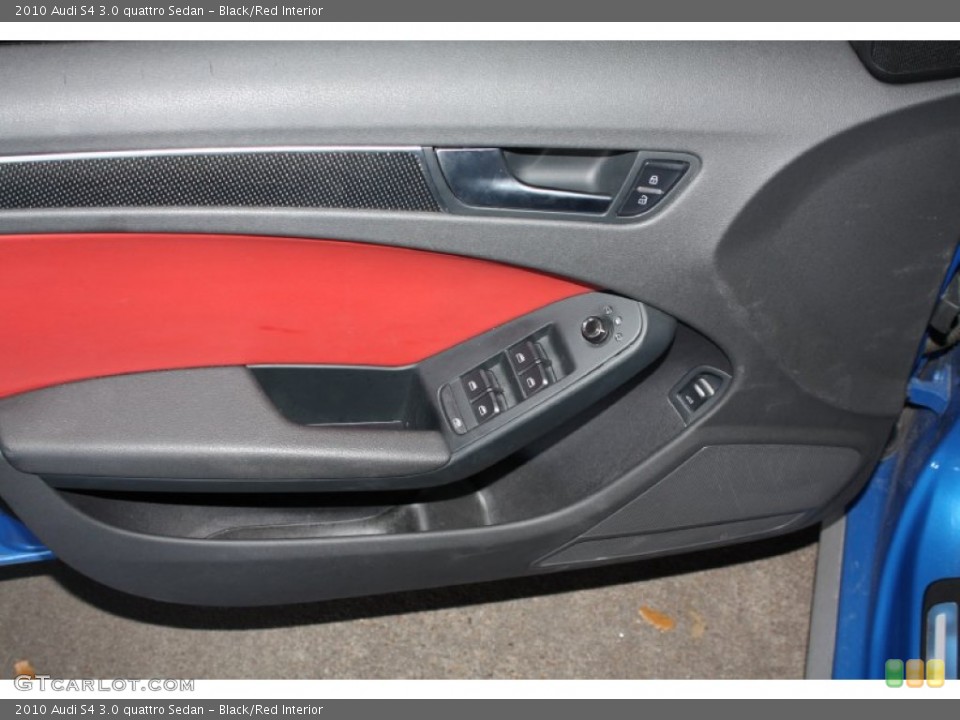 Black/Red Interior Door Panel for the 2010 Audi S4 3.0 quattro Sedan #77799475