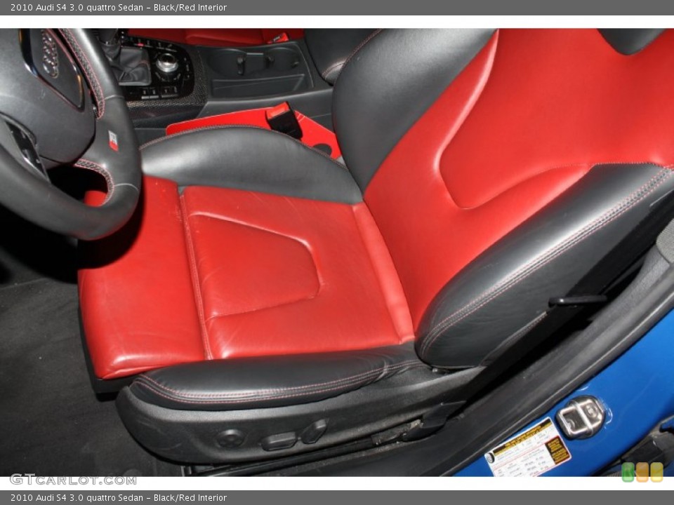 Black/Red Interior Front Seat for the 2010 Audi S4 3.0 quattro Sedan #77799525