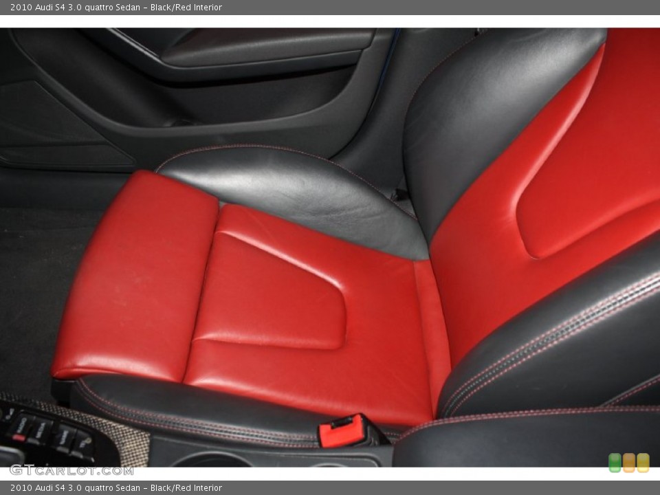 Black/Red Interior Front Seat for the 2010 Audi S4 3.0 quattro Sedan #77799590